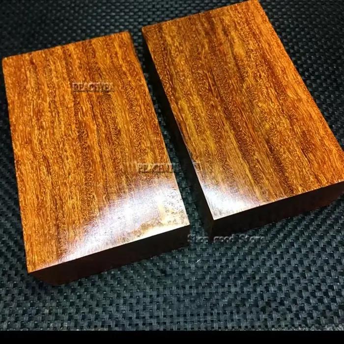 1 paquet de couteau en bois de rose doré, matériau de manche en bois, pièces vierges en bois, pièces