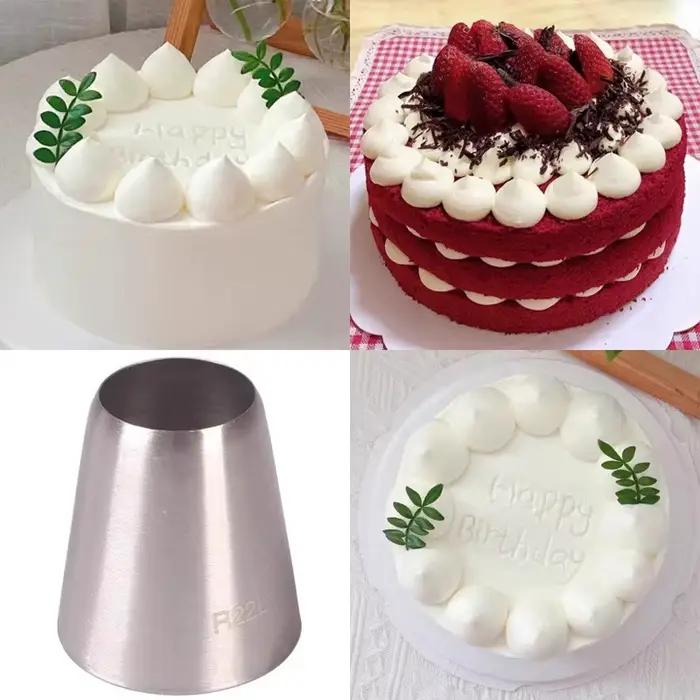 Buse de tuyauterie ronde multi-tailles, grande taille, outils de pâtisserie, crème à gâteau, pointes