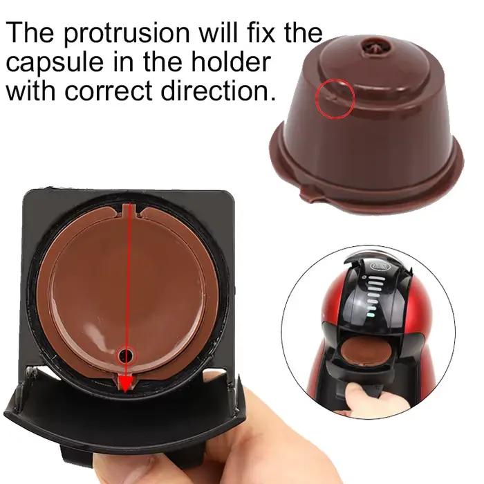 Tasse filtrante à café Dolce Gusto, 3 pièces, filtres à capsules de café réutilisables avec cuillère