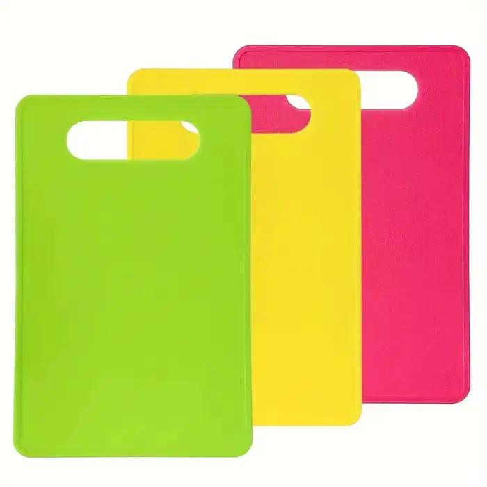 Planches à découper 3 pièces, planches à découper en plastique sans BPA pour la cuisine, tapis de dé