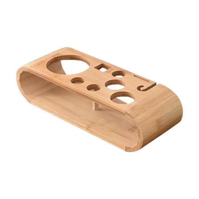 Support en bois pour shaker à cocktail, organisateur d'outils de bar multi-emplacements, support de 