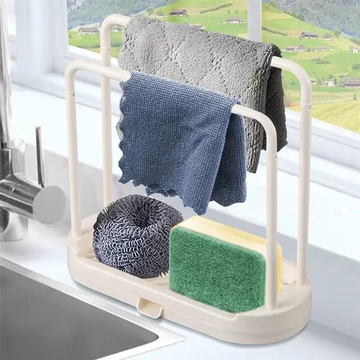Support de vidange de chiffon de cuisine, accessoires de cuisine, étagère de Drain d'évier, panier d