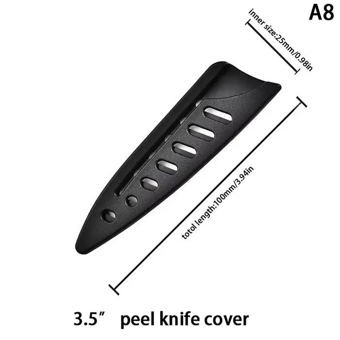 SE Nouveau ﻿ Protège-lames de couteau en plastique noir, étui de protection pour couteaux de chef, à