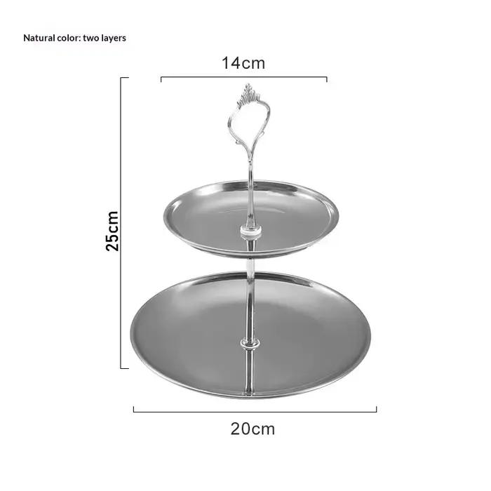 Support à gâteaux à 2 ou 3 niveaux, tour de présentation de desserts avec base robuste, plateau élég