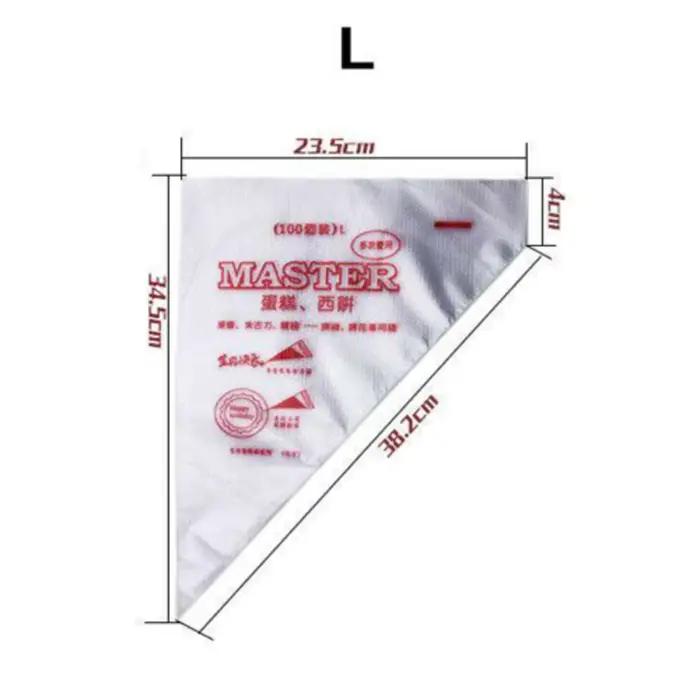 Grands sacs à pâtisserie jetables en plastique, 100 pièces, pour glaçage, passepoil, décoration de g