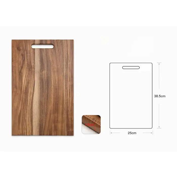 Planche à découper carrée en bois d'acacia massif, simple, pour la cuisine, pour couper les steaks, 