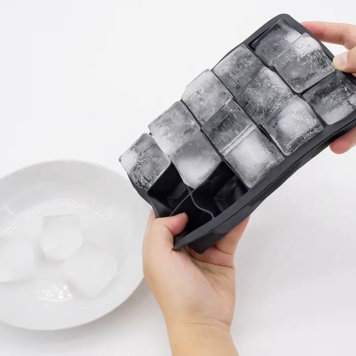 Moule créatif de bloc de glace en silicone avec couvercle, grille de fabrication de glace, bricolage