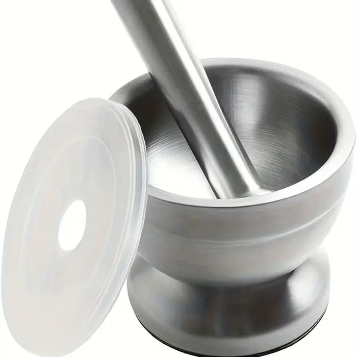 Ensemble mortier et pilon en acier inoxydable 18/8 (304), mortier et pilon avec base antidérapante p