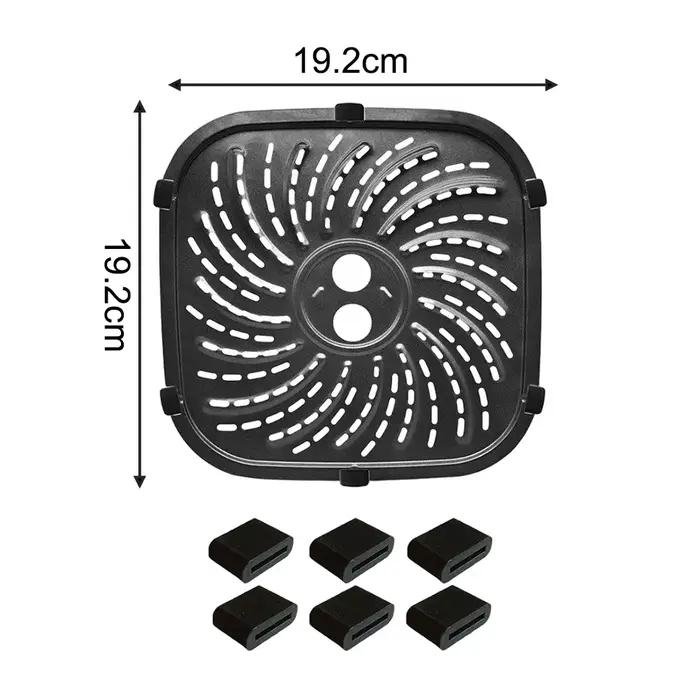 Plaque de cuisson pour friteuse à air PowerXL Pro 6 QT, construction en acier inoxydable, noir, plus