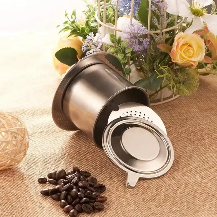 Filtre à café vietnamien en acier inoxydable, goutteur de café de Style vietnamien, Pot, tasse à inf