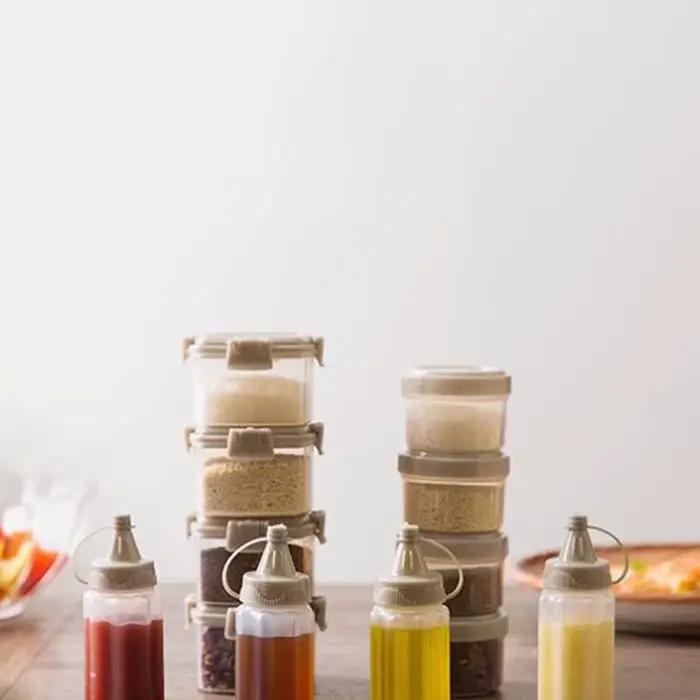 Mini bouteilles à presser, conteneurs de vinaigrette, outil de cuisine Portable pour Barbecue en ple