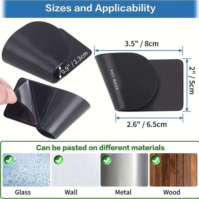 Support mural pour couvercle de casserole, 1/3/6 paires, pour rangement de cuisine T1