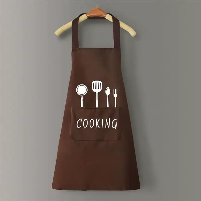 Tablier de cuisine imperméable pour homme et femme, salopette de café, huile verte, taille adulte, m
