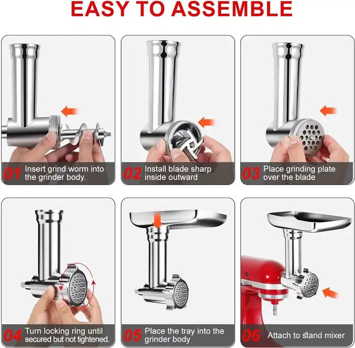 Accessoires de broyeur alimentaire en métal pour tous les mélangeurs sur socle KitchenAid et Cuisina