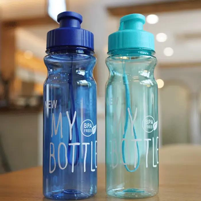 Bouteille d'eau en plastique de 550ml, tasse de sport Portable avec corde Anti-chute, récipient d'ea
