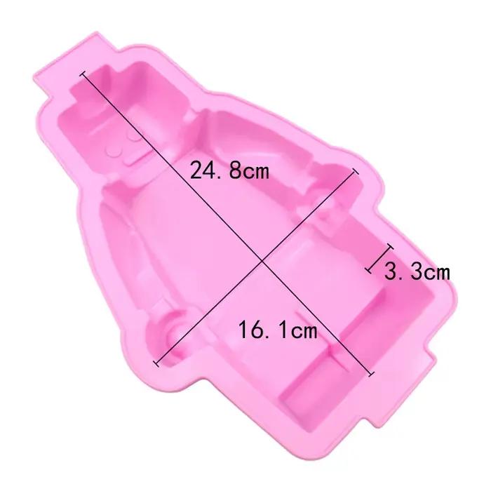 Grande Moule à gâteau en Silicone, Robot, moule à chocolat cassable, plateau de cuisson pour enfants