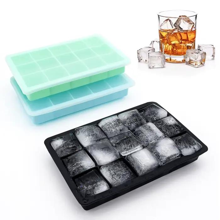 Moule créatif de bloc de glace en silicone avec couvercle, grille de fabrication de glace, bricolage