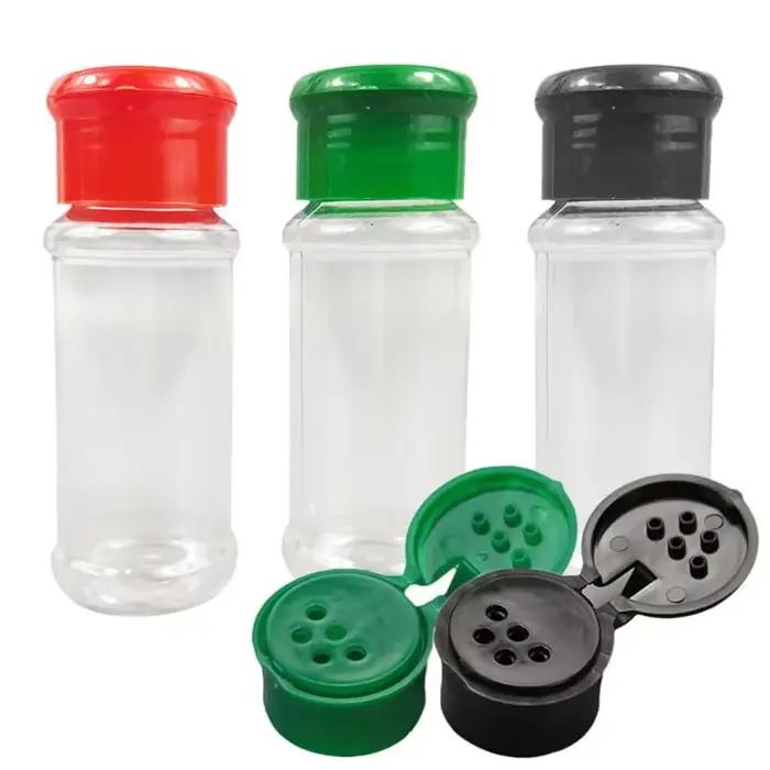 10/20 pièces 100ml épices sel poivrière pot d'assaisonnement en plastique organisateur d'épices pots