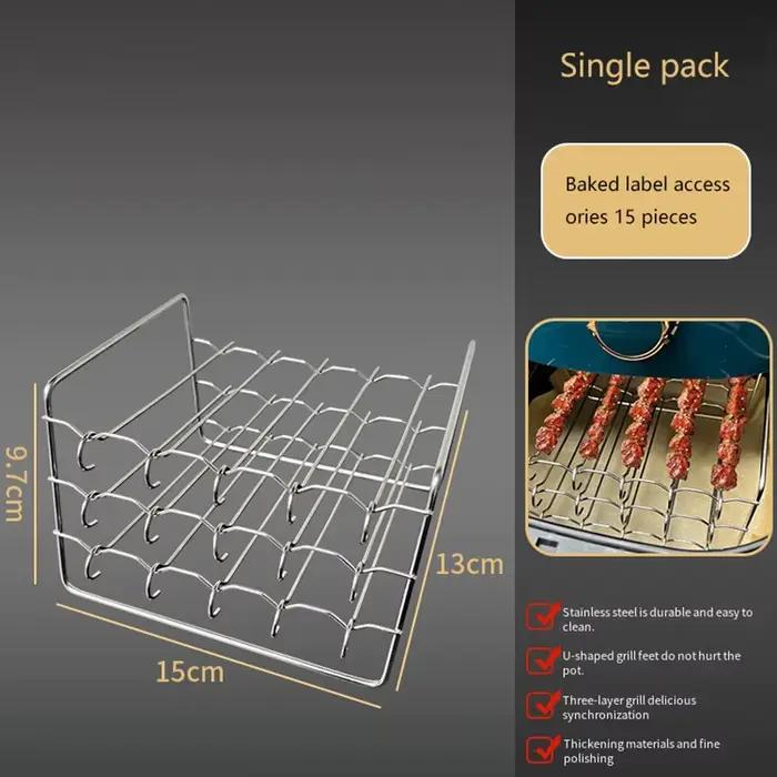 Support de brochette de friteuse à Air, outils de cuisine, support Vertical multi-broches en acier i
