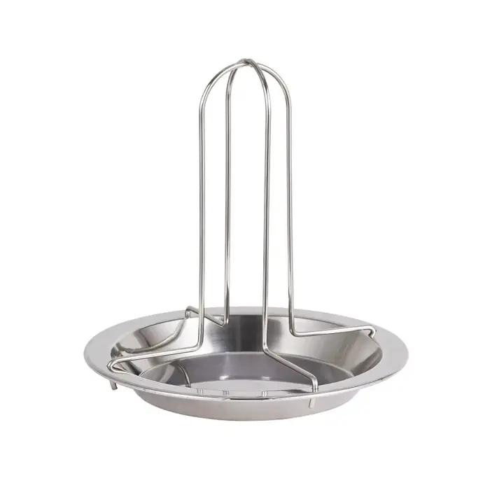 Support de rôtissoire Vertical pour poulet en acier inoxydable, avec plateau d'égouttage, outils de 