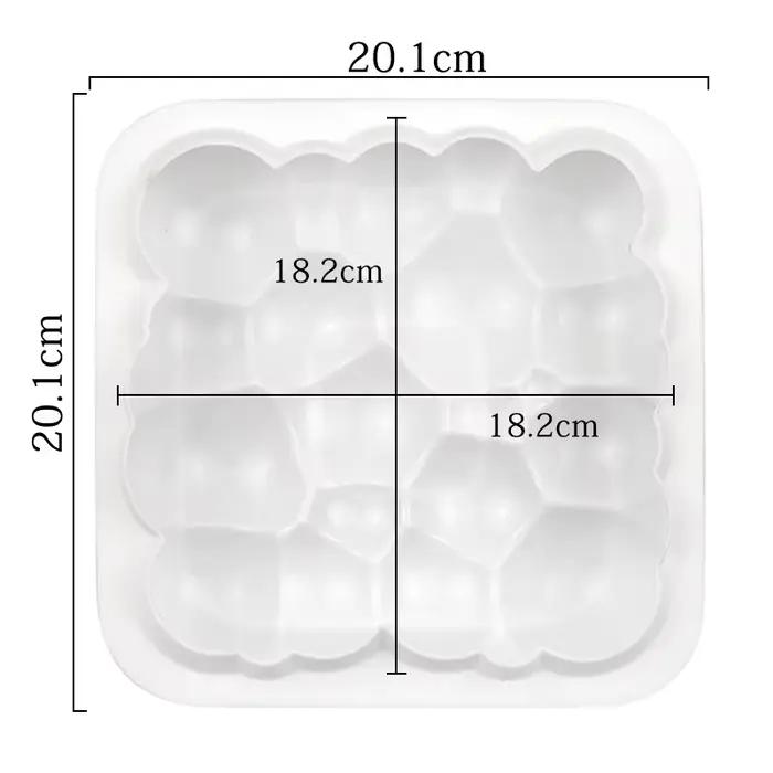 Moule professionnel en Silicone nuage de ciel, 1600ml, mousse à bulles 3D, outils de pâtisserie, cho