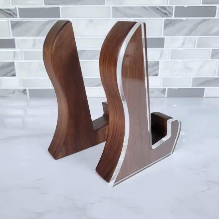 Modèle de support de planche à découper arrière pointu 2 pièces, acrylique moulé découpé au Laser | 