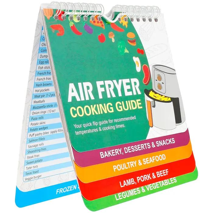 Papier de recettes pour friteuse à air multifonctionnel, feuille de trichage, guide de cuisine porta
