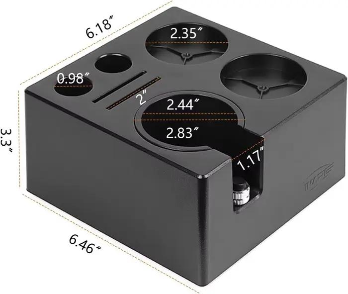 IKAPE Boîte à Expresso 7-en-1 51/54/58MM, Organisateur de Rangement pour Accessoires de Café, Boîte 