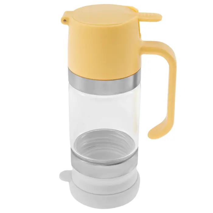 Distributeur de miel en verre avec poignée, sans goutte à goutte, pot de sirop d'érable, bouteille d