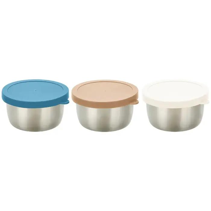 Lot de 3 récipients hermétiques en acier inoxydable 304 pour sauces, condiments et sauces tomate, av