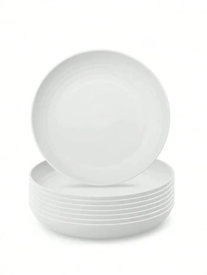 Assiettes à dessert réutilisables, lavables au lave-vaisselle et au micro-ondes, adaptées aux cuisin