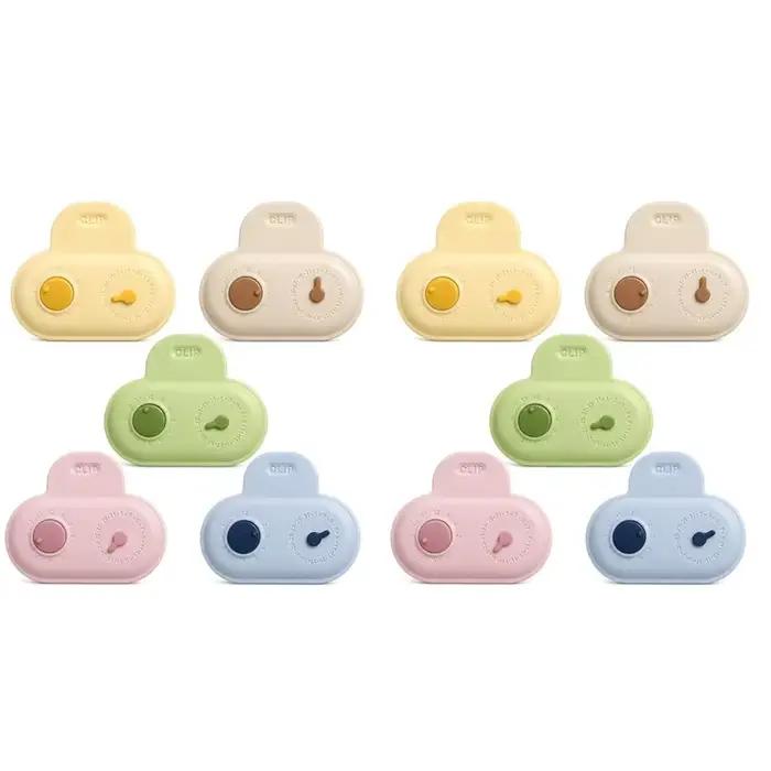 BSEVB-Accessoires de cuisine-Clip magnétique pour sac (2 ensembles), 10 pinces de scellage avec date