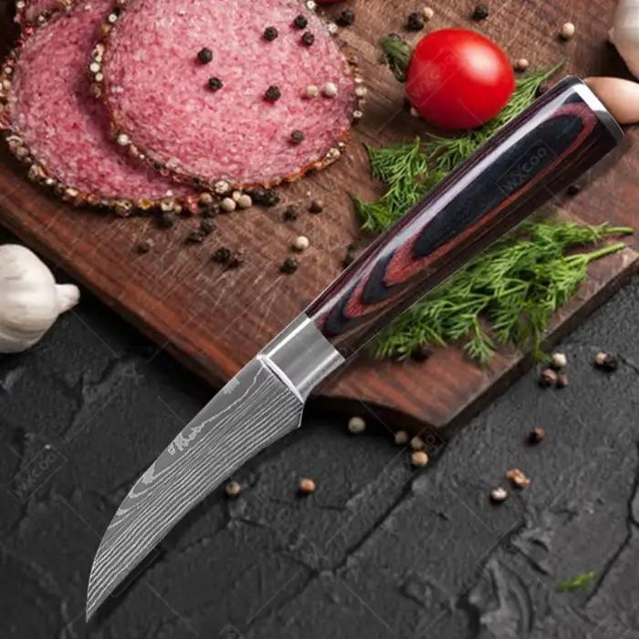 Couteaux de cuisine professionnels, couteau en acier inoxydable, épluchage de fruits, couperet à via