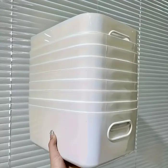 Coffret de rangement empilable 5 pièces, conteneurs organisateurs rectangulaires en plastique, durab