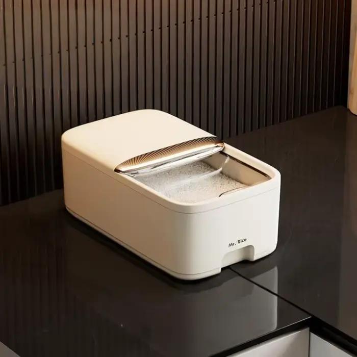 Boîte de stockage de riz 10KG, maison avec couvercle, anti-insectes, résistant à l'humidité, pot sce
