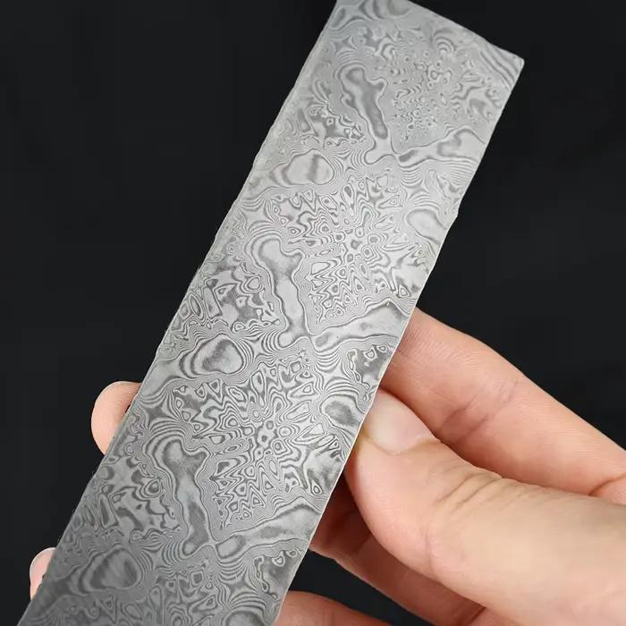 Plaque de acier Damas sans cœur pour lames de couteau, billettes de fabrication de couteaux, HRC59, 