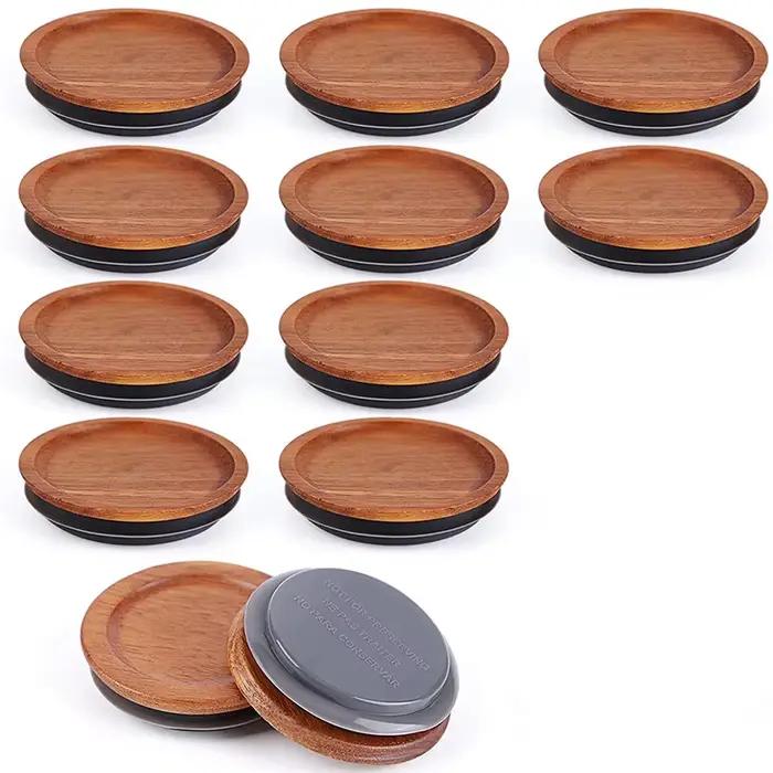 Couvercle de rangement en bois, réservoirs sphériques en conserve, scellé avec Silicone hermétique, 