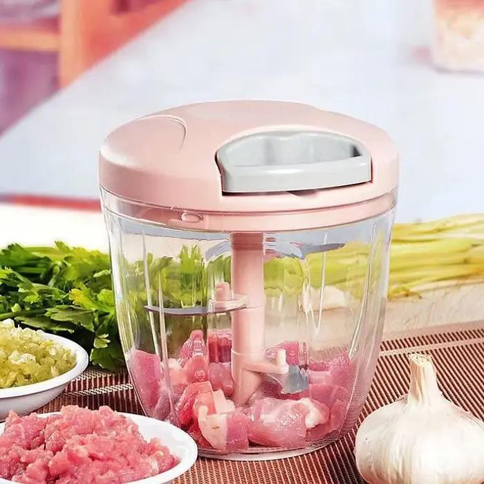 Hachoir manuel à corde de 500/900ML, robot culinaire, broyeur silencieux, machine à salade, coupe-ai