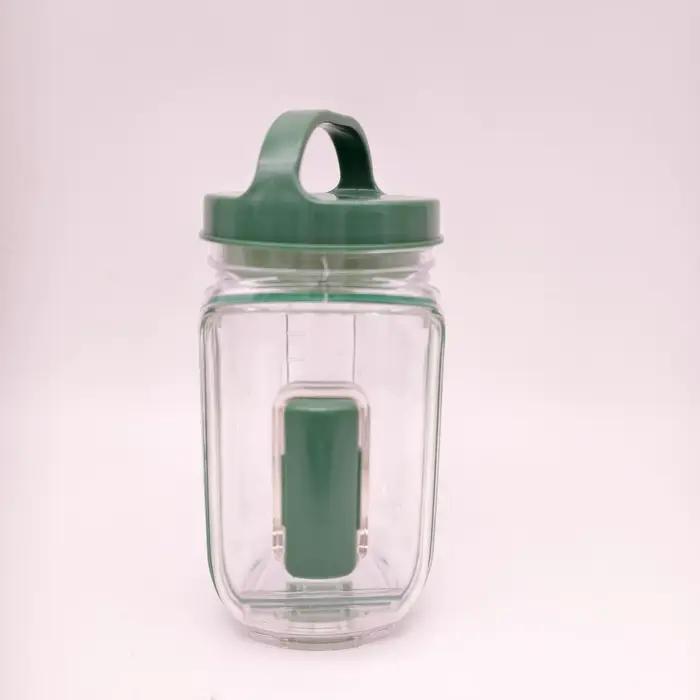 Pot à salade Mason Jar avec ouverture latérale, étanche, à compartiments verticaux, pour salade à em