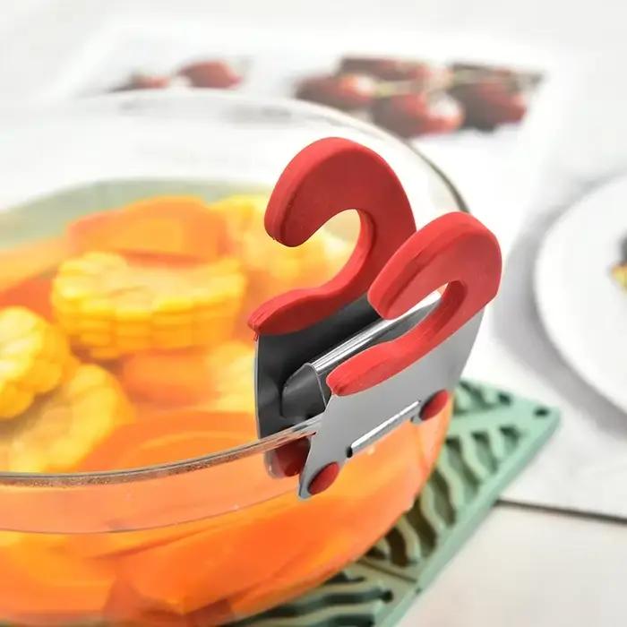 Porte-cuillère à Pot, Clip de fixation Anti-brûlure, poignée en Silicone pour cuillère, spatule, fou