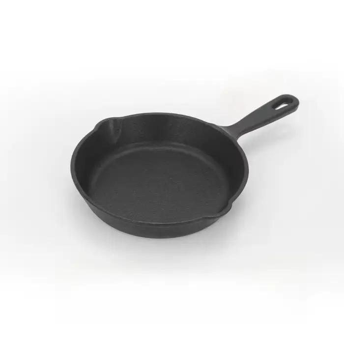 Poêles en fonte rondes réutilisables, poêles à frire, plaques de cuisson, poêles à œufs, adaptées au