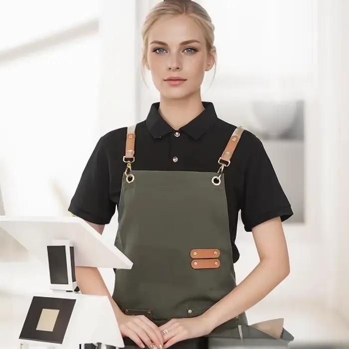 Tablier de cuisine imperméable, tablier de cuisine professionnel, uniforme de travail de serveur de 