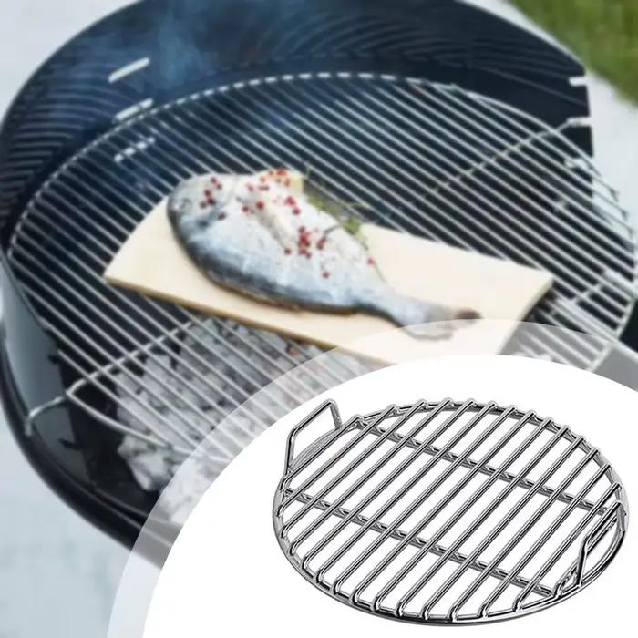 Grilles rondes en fonte de 40cm, grille ronde polyvalente pour barbecue, maille pour la cuisine de r