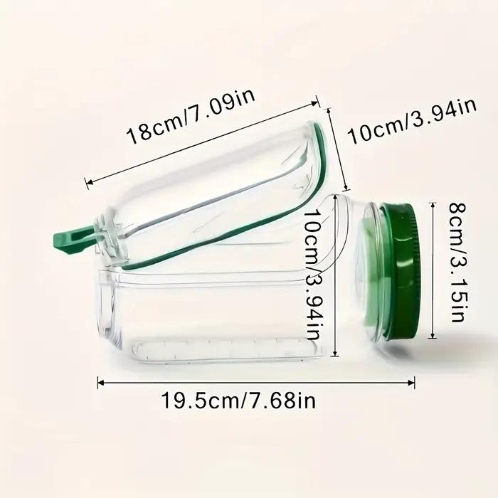 Conteneur à salade de haute qualité, durable, avec couvercle à ouverture latérale et compartiment à 