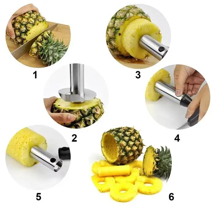 Trancheur d'ananas, éplucheur, couteau Parer, outils de cuisine en acier inoxydable pour fruits, out