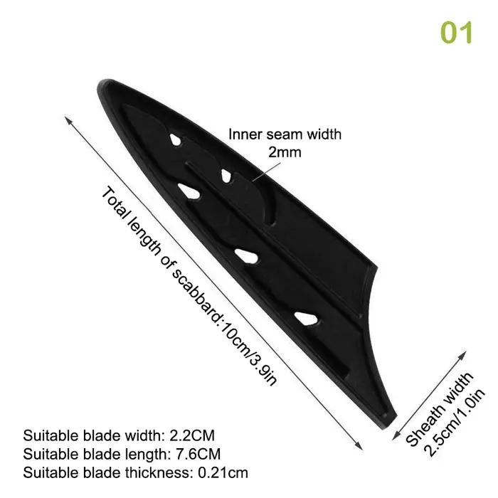 Gaine de couteau de cuisine de 3 à 8 pouces, couvre-couteau en plastique noir, couvercle de protecti