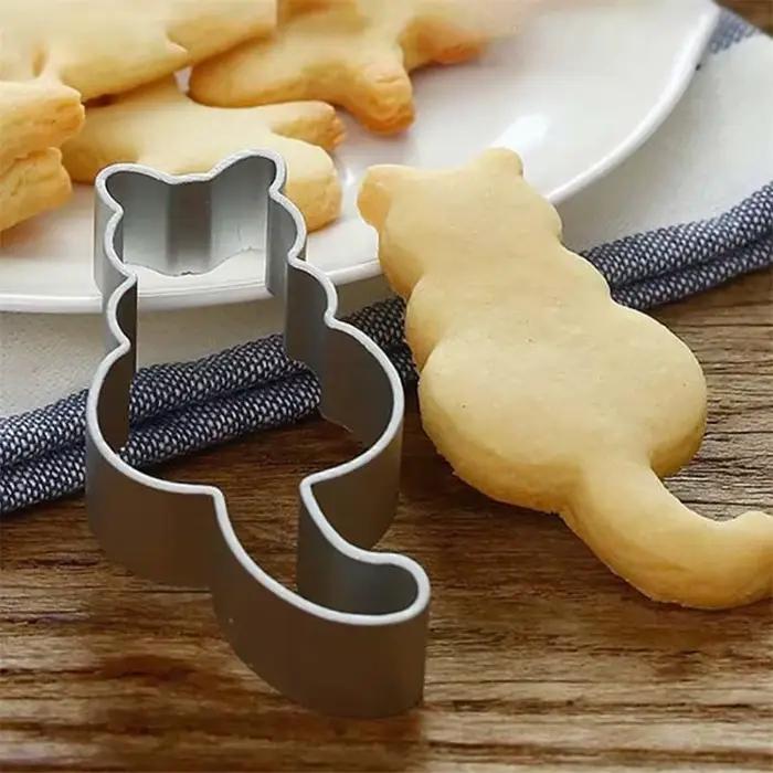 Moule à Biscuits en Forme de Chat Mignon, Coupe-pâte en Métal, Cuisson spectaculaire, Moules à Gâtea