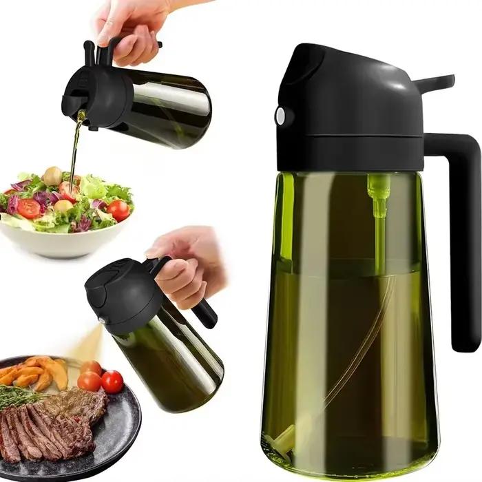 Pulvérisateur d'huile foncée bloquant la lumière de 470ML pour la cuisson bouteille distributrice d'