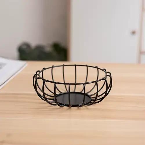 Panier de rangement d'ail, couvercle en céramique, panier de rangement en fer forgé, oeuf, oignon, g