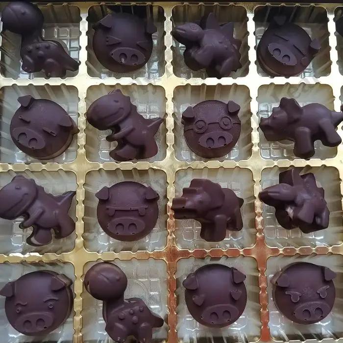Moule à chocolat fait à la main, gelée de bonbons, Pudding, fleur, Animal, cœur, moules en Silicone,